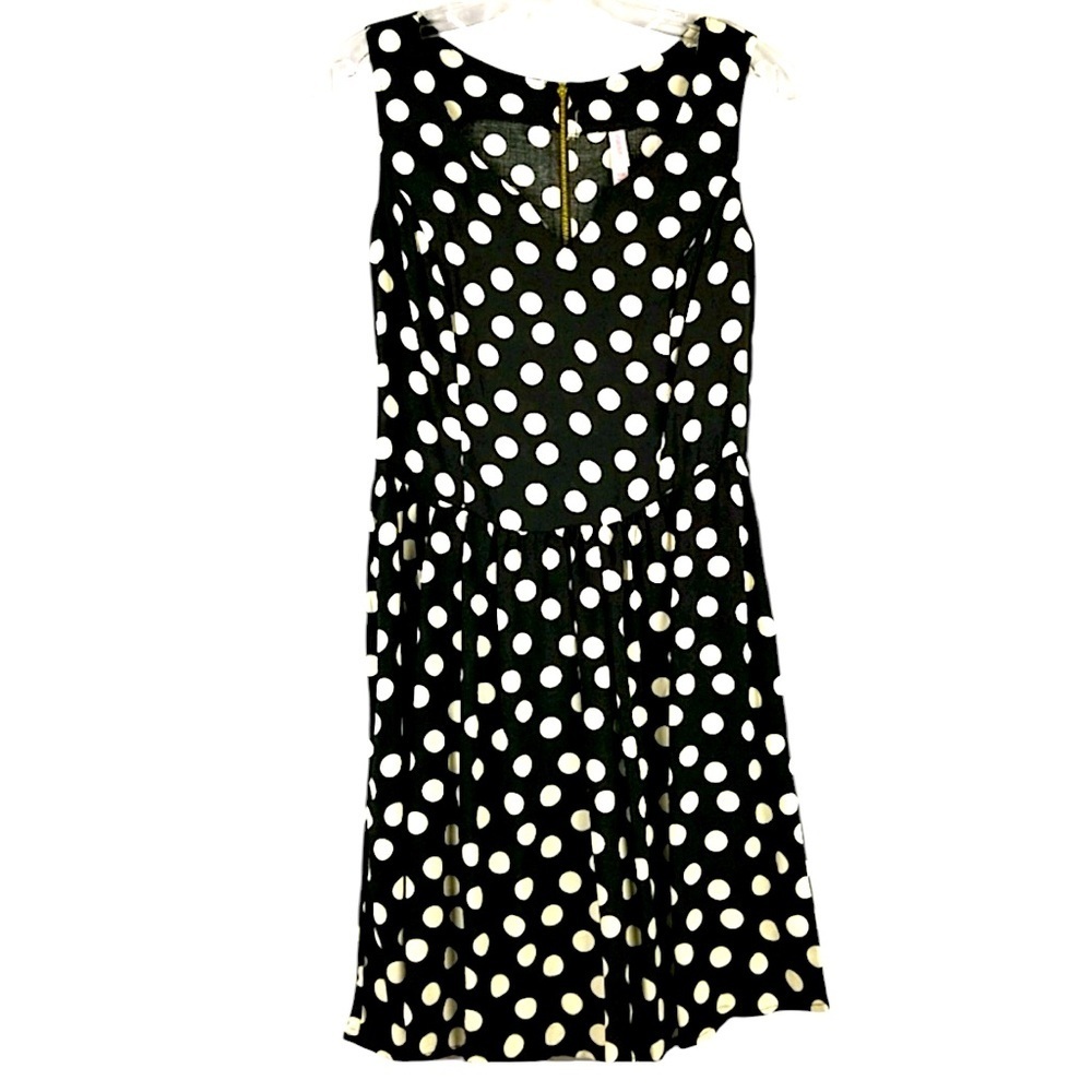 NWT Xhilaration sleeveless fit/flare pin-up retro polka dot midi dress Sz M
